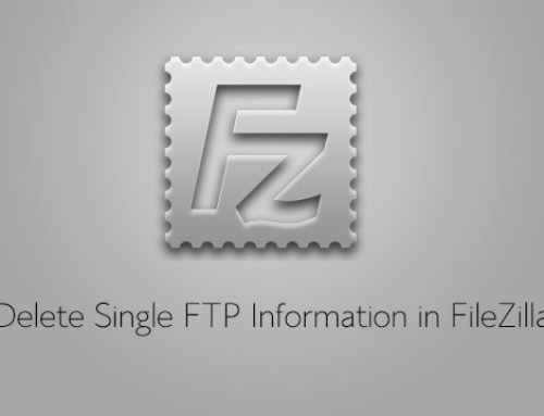 Delete Single FTP Information in FileZilla